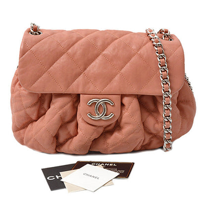 Chanel Matelasse Luxury Chain Shoulder Bag Calfskin Pink