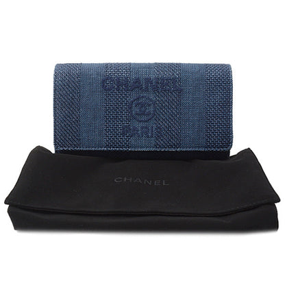 Chanel Nylon Canvas Calfskin Doville Flap Wallet