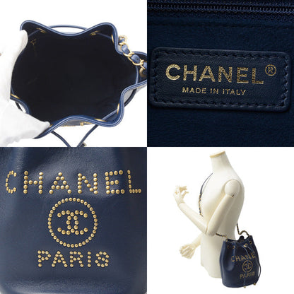 Chanel Small Doville Calfskin Shoulder Bag Navy