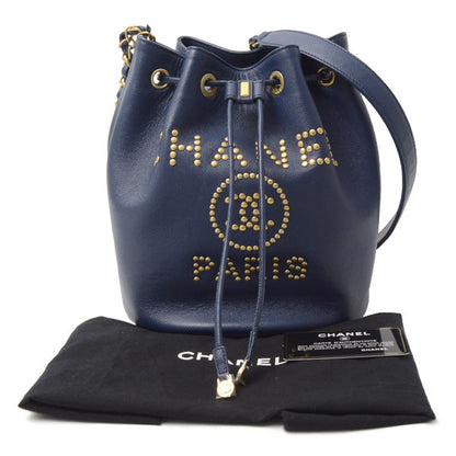 Chanel Small Doville Calfskin Shoulder Bag Navy
