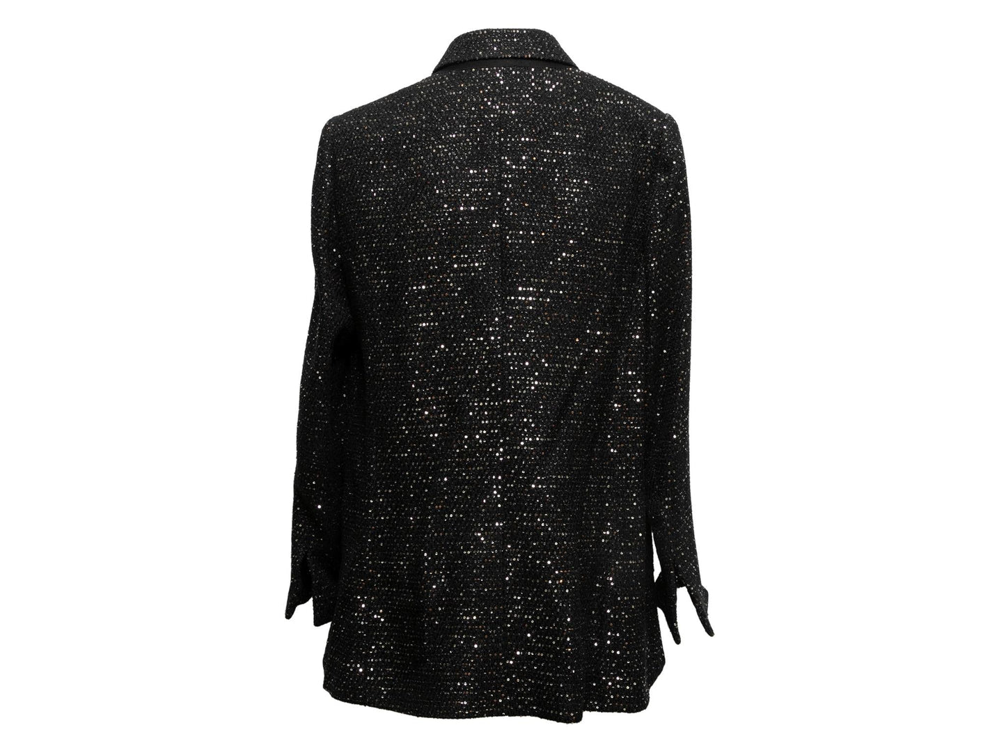 Black & Silver Chanel Cruise 2011 St. Tropez Tweed Blazer Size FR 48