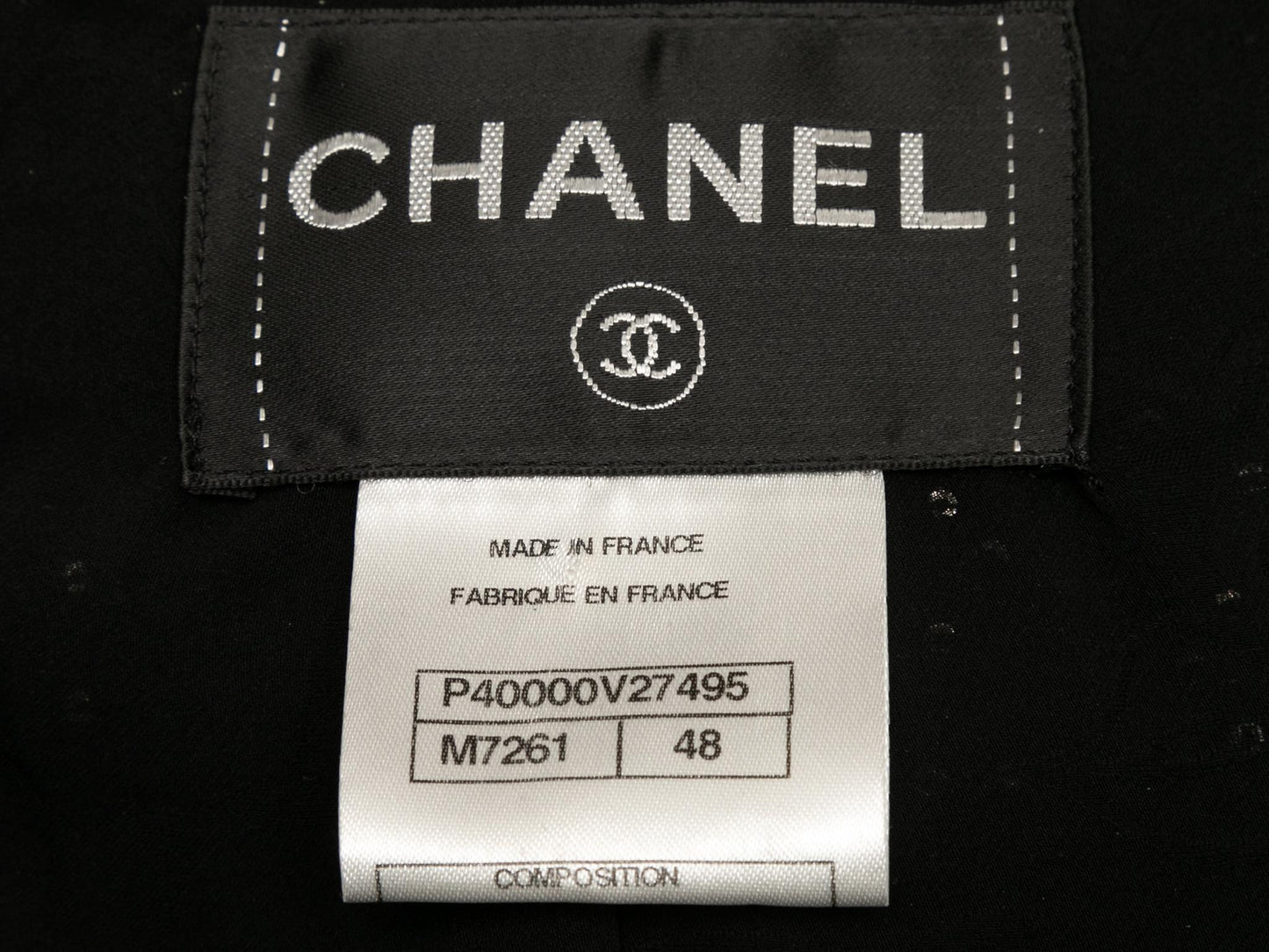 Black & Silver Chanel Cruise 2011 St. Tropez Tweed Blazer Size FR 48