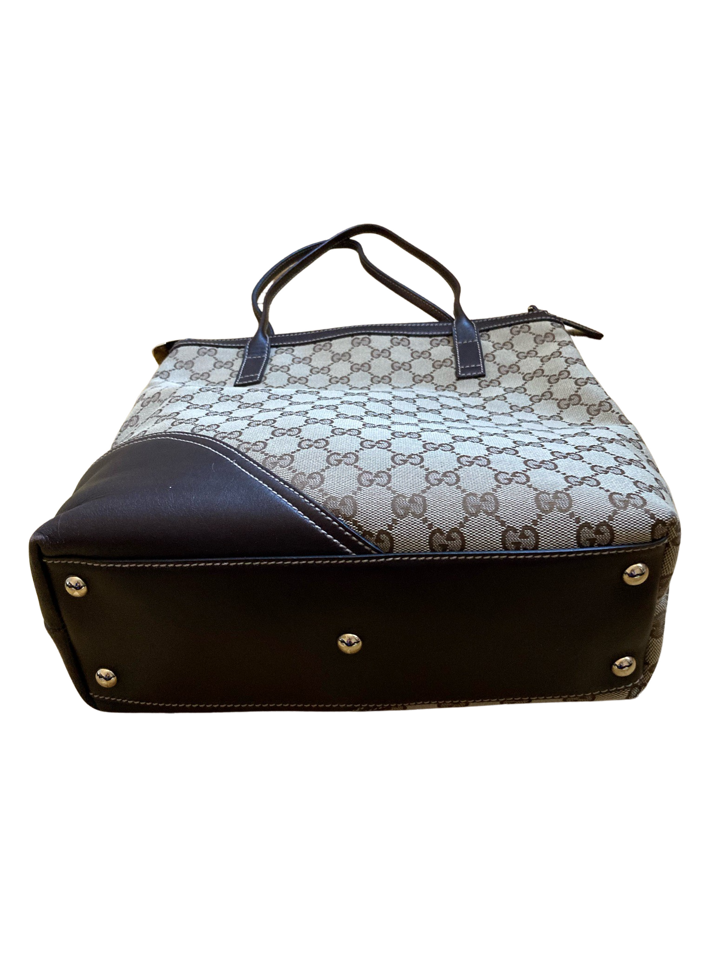 Gucci Abbey Jacquard & Leather Tote Bag