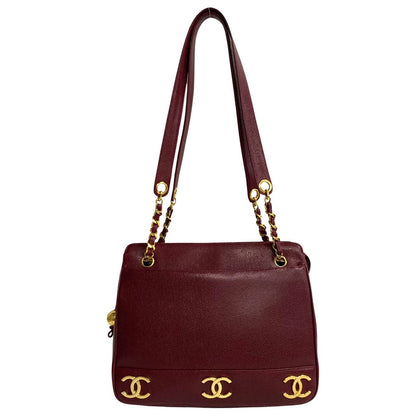 Chanel Triple Coco Tote Bag Leather Tote Bag 16858 in New Condition