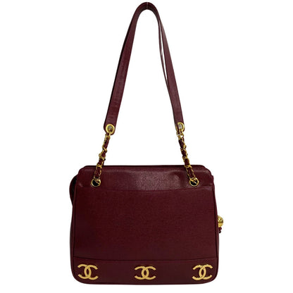 Chanel Triple Coco Tote Bag Leather Tote Bag 16858 in New Condition