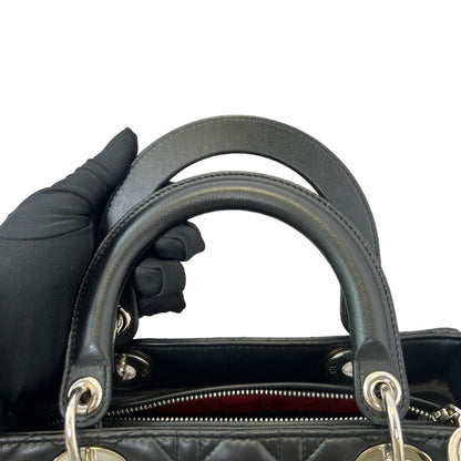Classic Lambskin Medium Lady Dior Black SHW