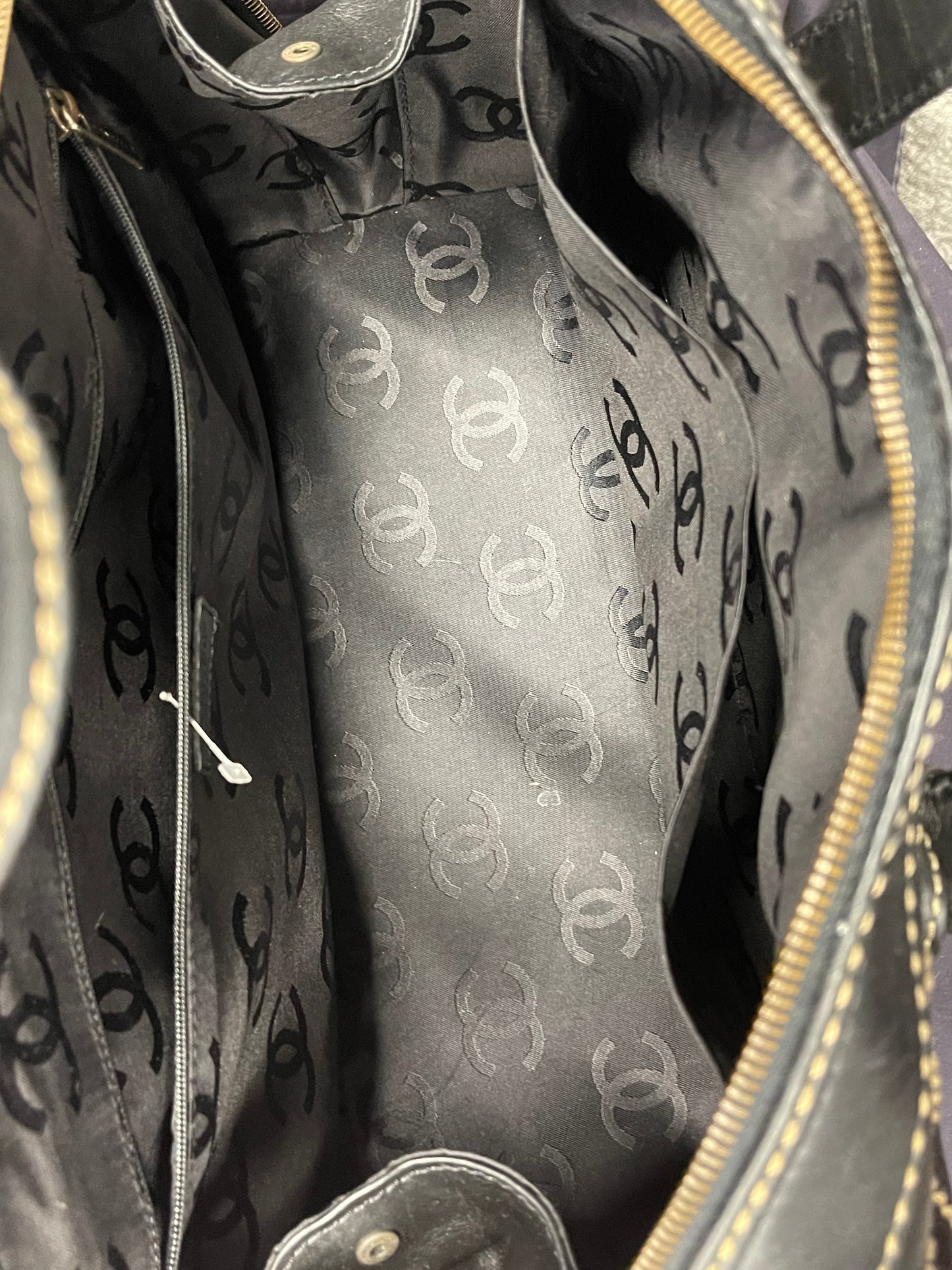 Chanel Wild Stitch Boston Black Tote