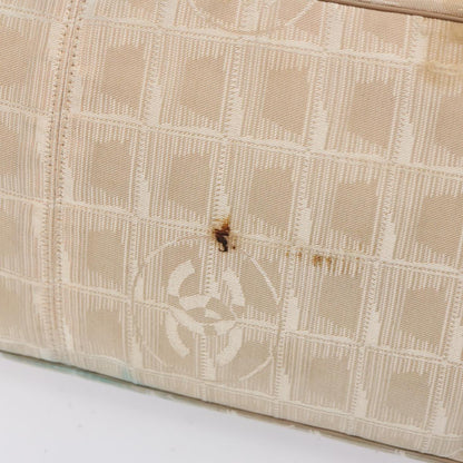 CHANEL New Travel Line Tote Bag Nylon Beige CC 76174