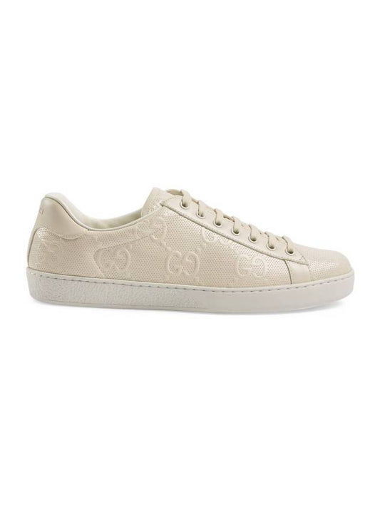 Gucci Ace GG Embossed Low Top Sneakers White