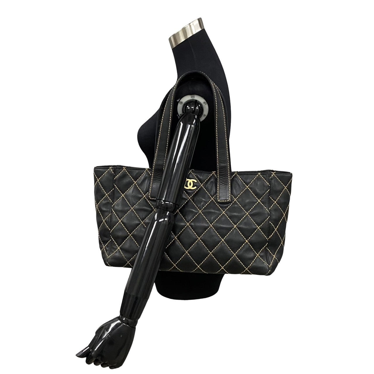 Chanel CC Wild Stitch Tote Bag  Leather Tote Bag in New Condition