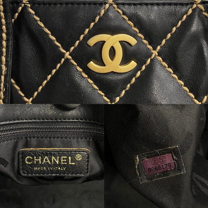 Chanel CC Wild Stitch Tote Bag  Leather Tote Bag in New Condition