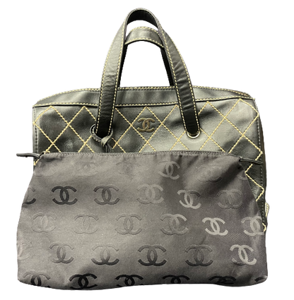 Chanel Wild Stitch Boston Black Tote