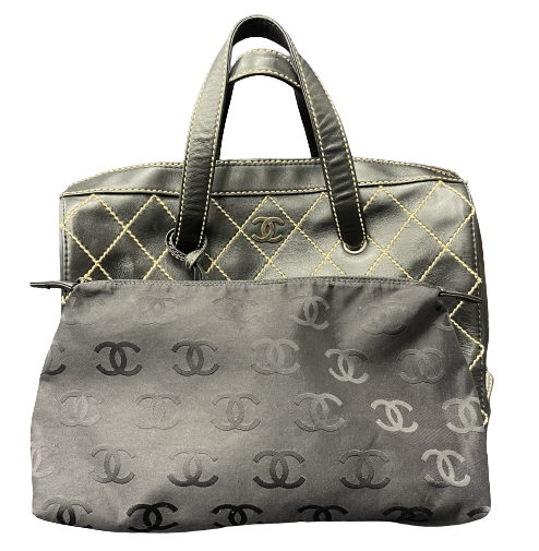 Chanel Wild Stitch Boston Black Tote