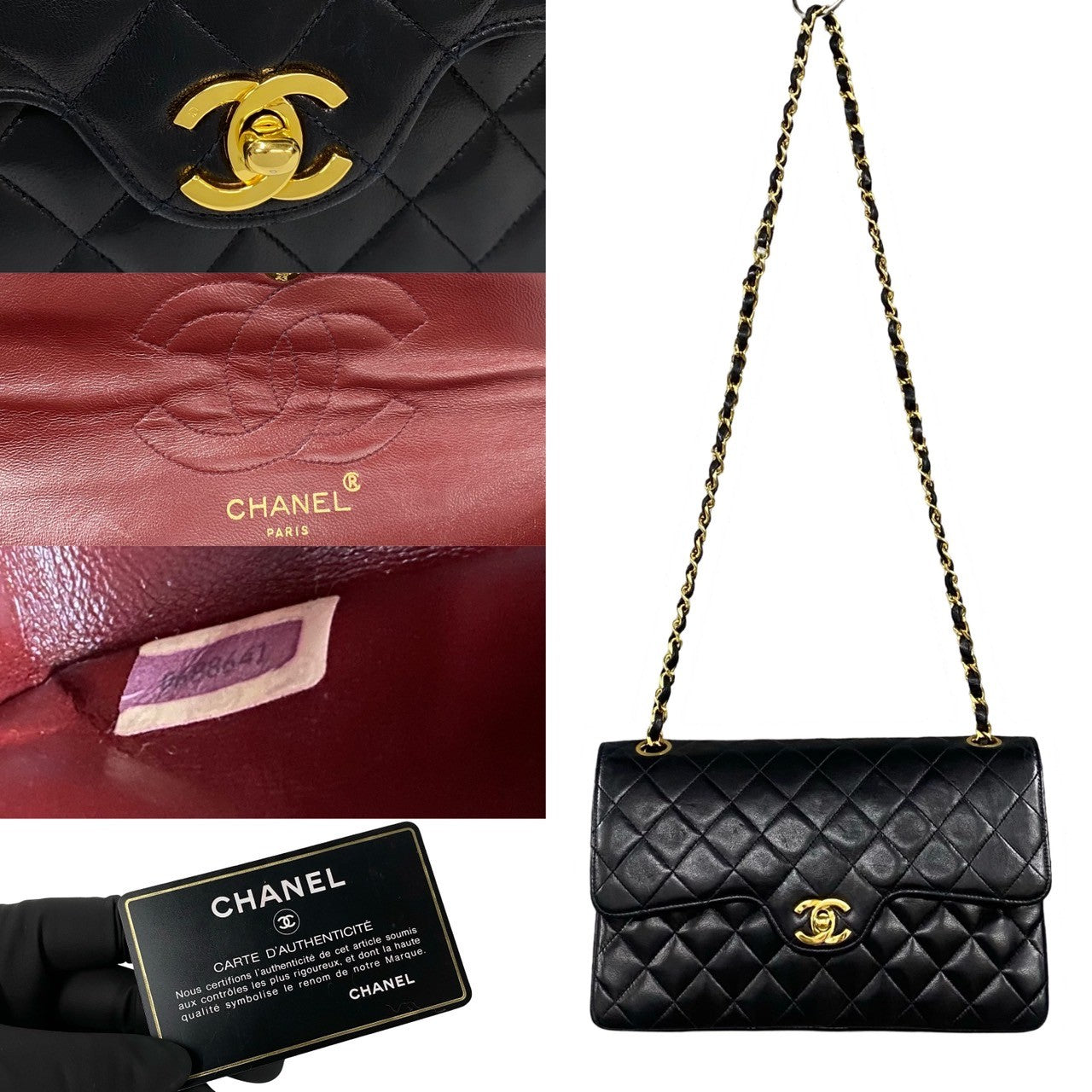 Chanel Medium Classic Double Flap Bag  Leather Crossbody Bag