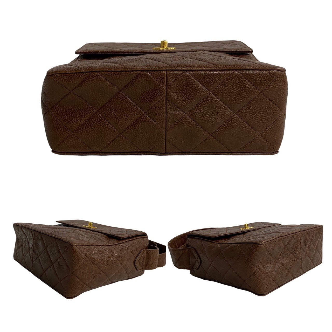 Chanel CC Caviar Flap Crossbody Bag  Leather Crossbody Bag