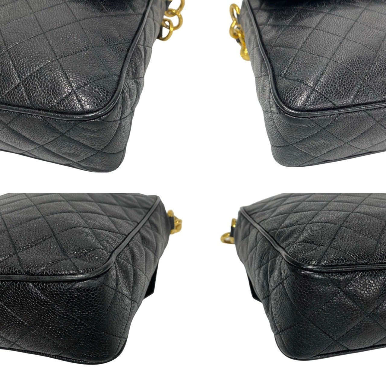 Chanel CC Caviar Flap Crossbody Bag  Leather Crossbody Bag