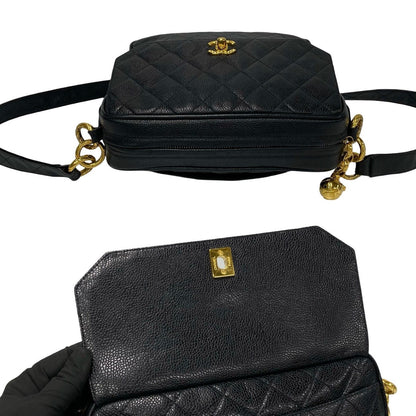 Chanel CC Caviar Flap Crossbody Bag  Leather Crossbody Bag