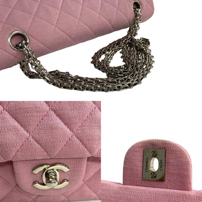 Chanel Medium Classic Double Flap Bag  Cotton Crossbody Bag in New Condition