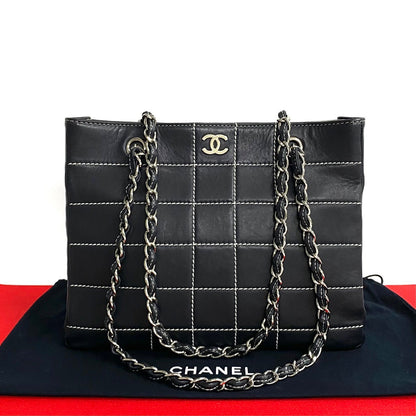 Chanel CC Wild Stitch Tote Bag  Leather Tote Bag