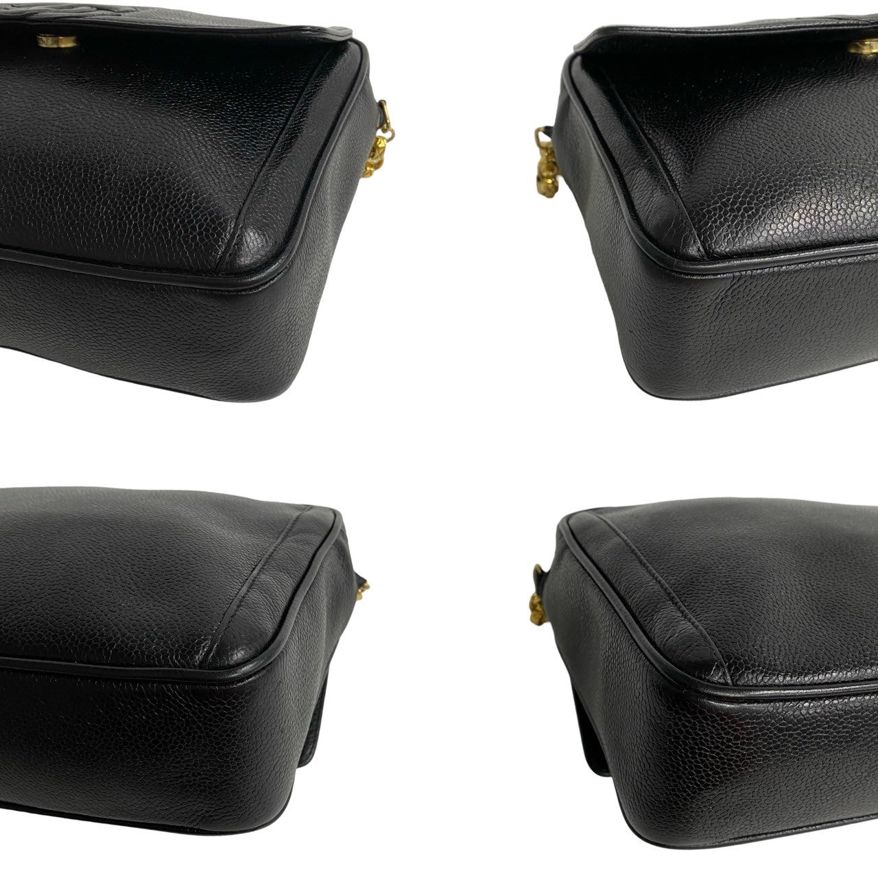 Chanel CC Caviar Flap Camera Bag  Leather Crossbody Bag