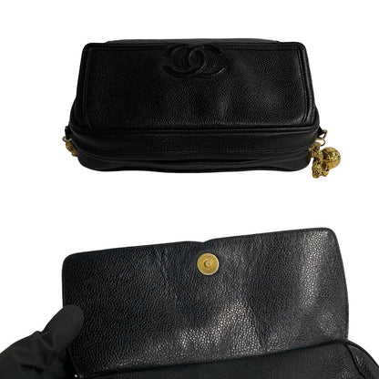 Chanel CC Caviar Flap Camera Bag  Leather Crossbody Bag