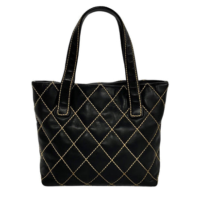Chanel Matelasse Wild Stitch Coco Mark Leather Tote Bag Leather Tote Bag 36651