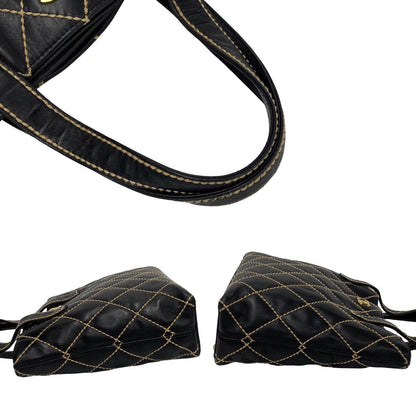 Chanel Matelasse Wild Stitch Coco Mark Leather Tote Bag Leather Tote Bag 36651