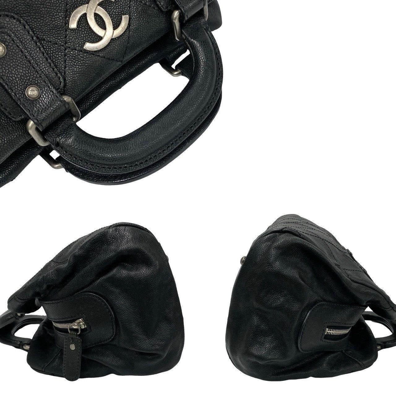 Chanel CC Caviar Outdoor Ligne Doctor Bag  Leather Handbag