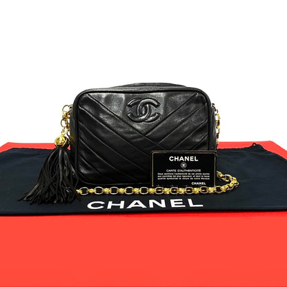 Chanel CC Tassel Camera Bag  Leather Crossbody Bag