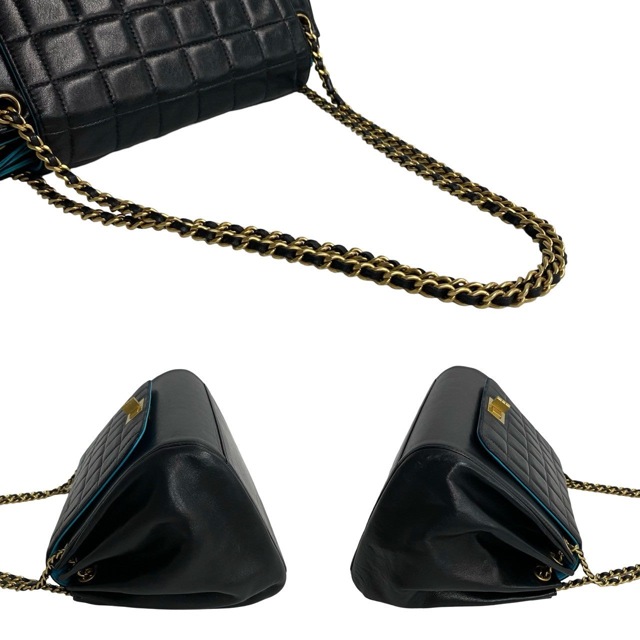 Chanel Reissue Choco Bar Chain Shoulder Bag Leather Shoulder Bag in New Condition
