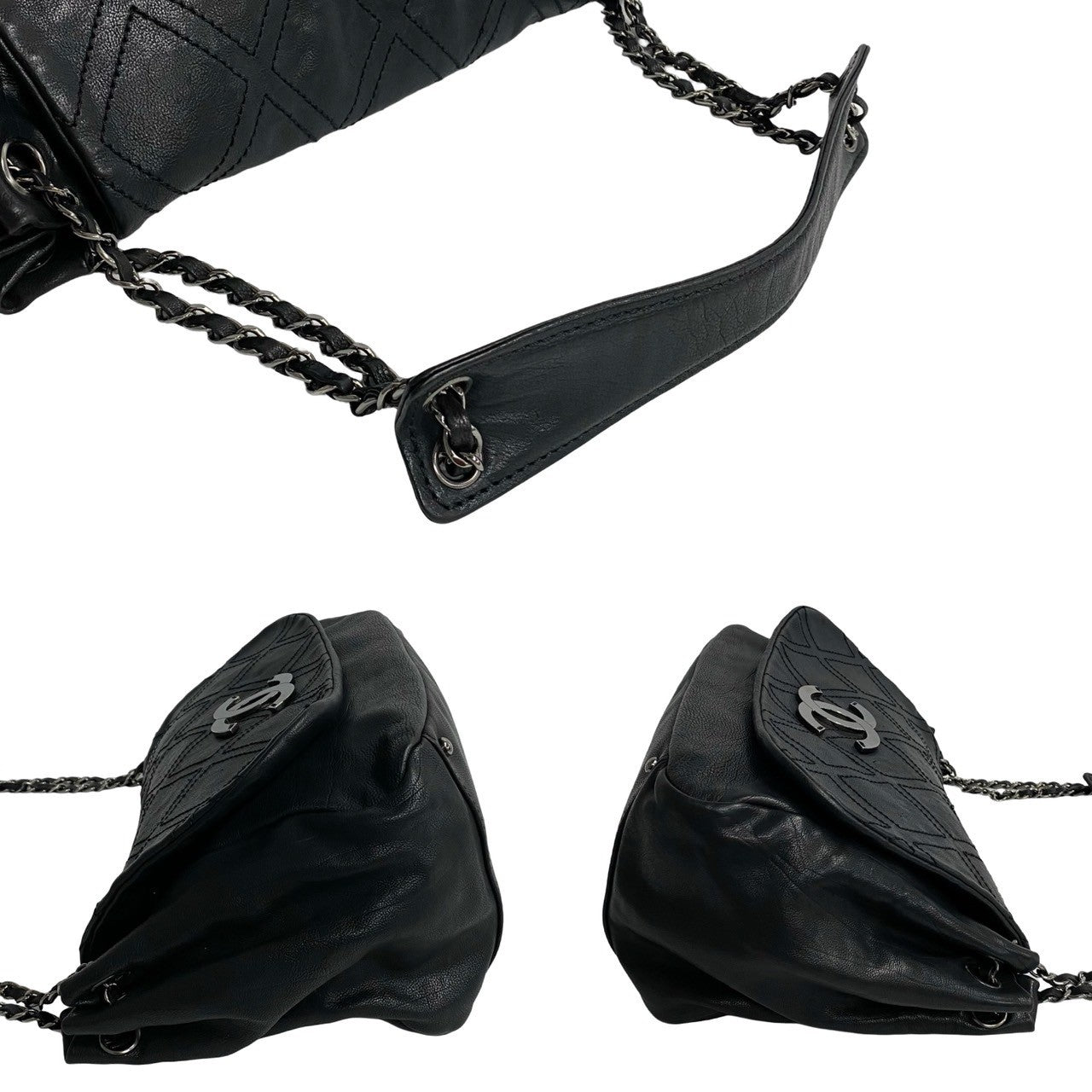 Chanel CC Quilted Leather Shoulder Bag Leather Crossbody Bag