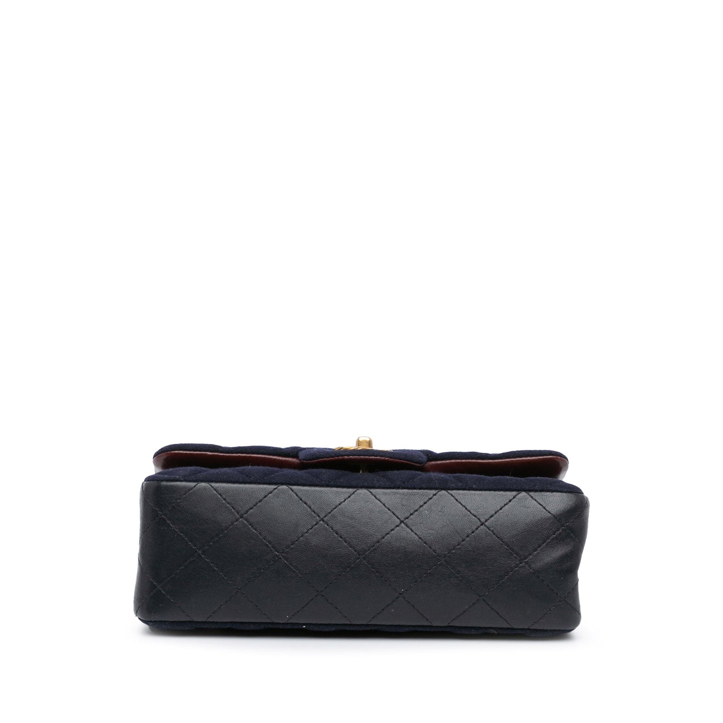 Blue Chanel Mini Rectangular Classic Jersey Sailor Single Flap Crossbody Bag