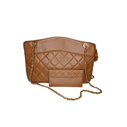 Chanel Vintage Matelass Chain Leather Shoulder Bag & Wallet