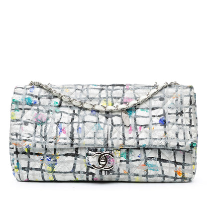 Chanel Sac Medium Calfskin Hand Painted Graffiti Flap