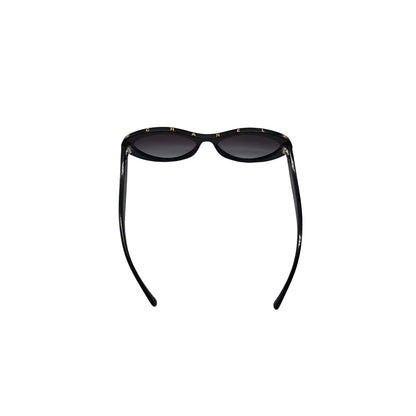 Chanel 5416 Black and Gold Oval Sunglasses