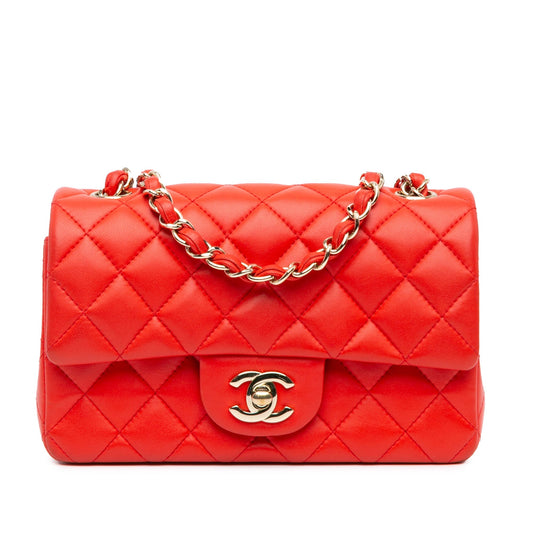 Chanel Sac Mini Rectangular Classic Lambskin Single Flap