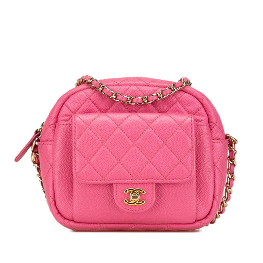 Chanel Sac Quilted Caviar CC Day Camera Bag