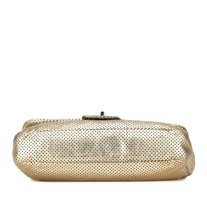 Gold Chanel Medium Perforated Calfskin Reissue Drill Flap Shoulder Bag