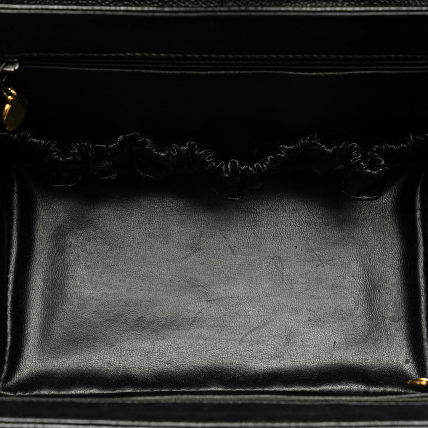 Black Chanel CC Caviar Vanity Case