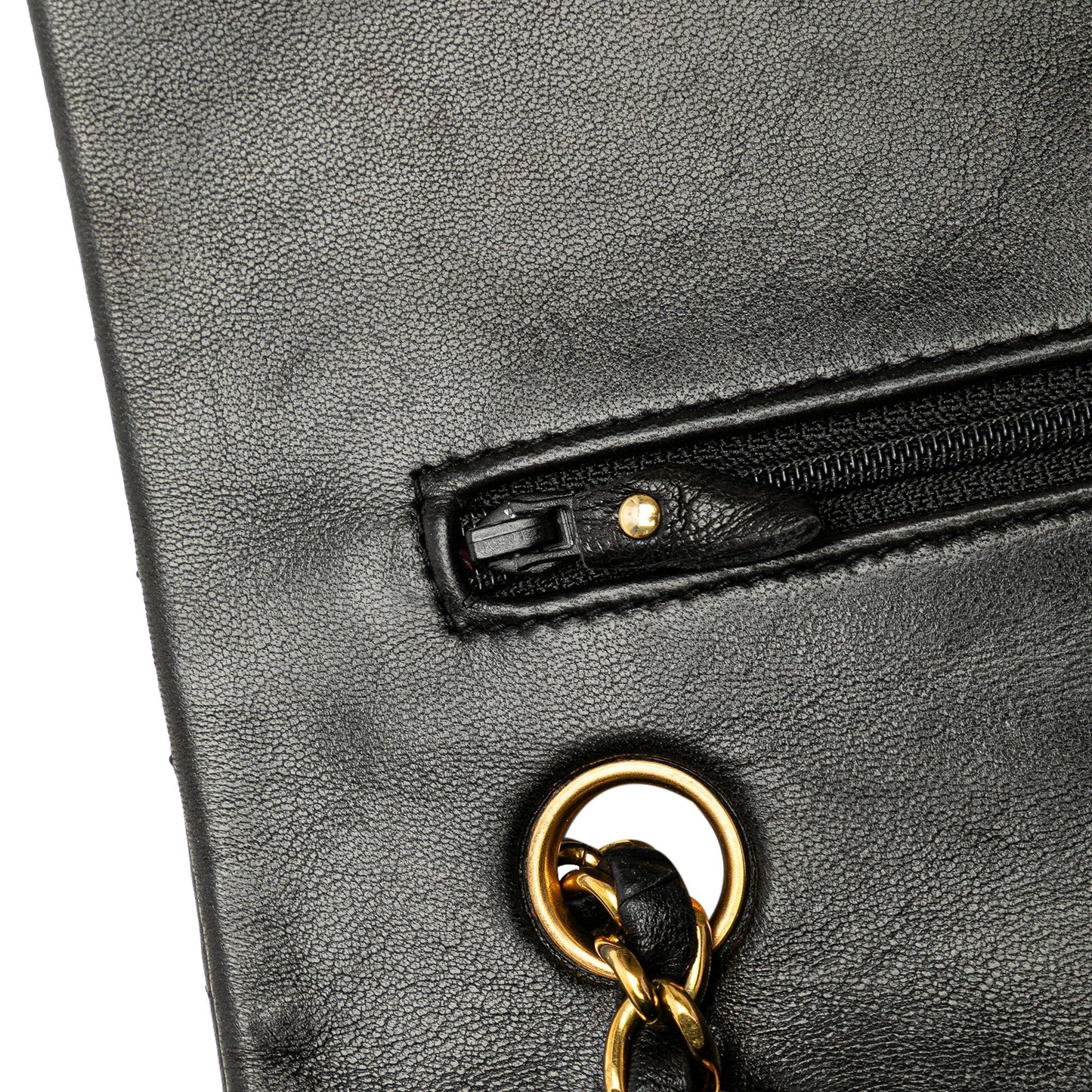 Black Chanel Medium Classic Lambskin Double Flap Shoulder Bag