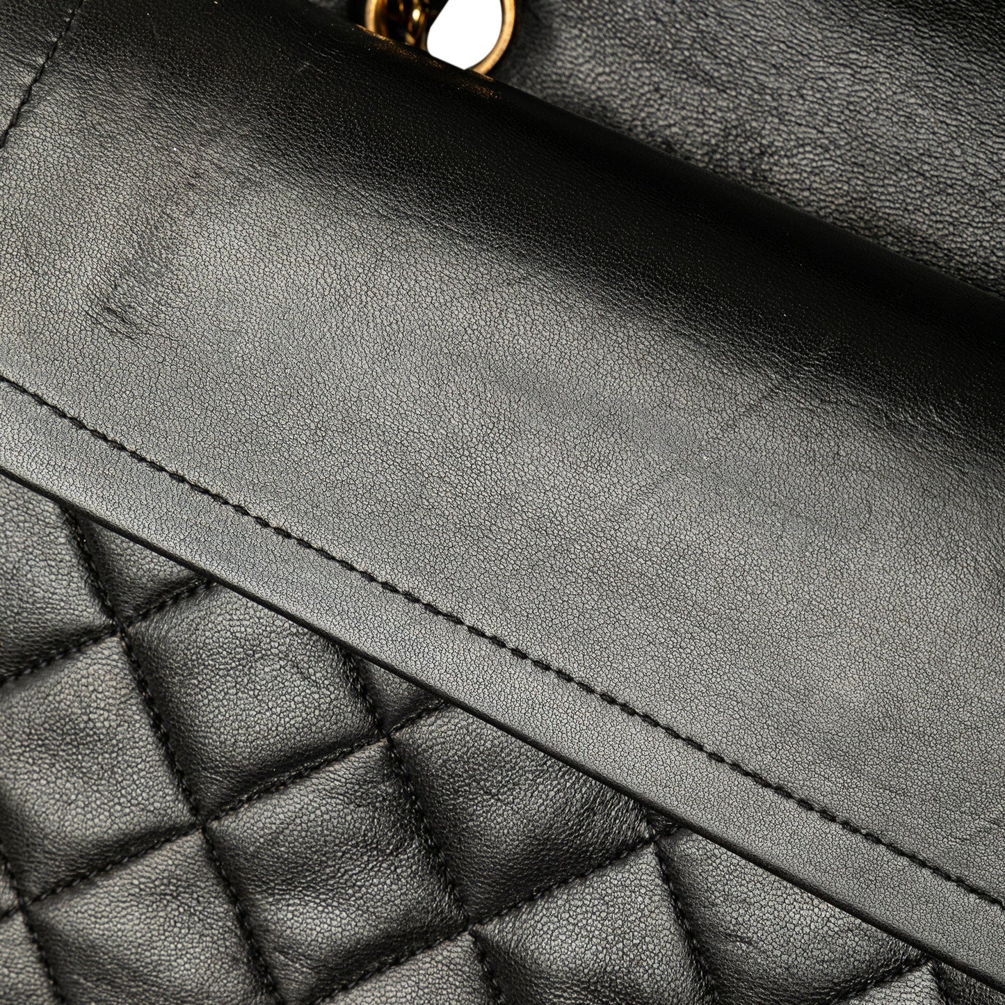 Black Chanel Medium Classic Lambskin Double Flap Shoulder Bag