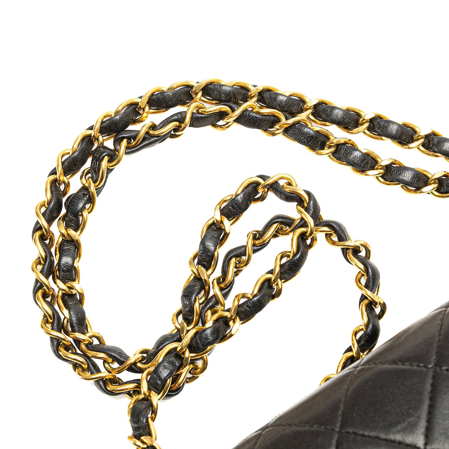 Black Chanel Medium Classic Lambskin Double Flap Shoulder Bag