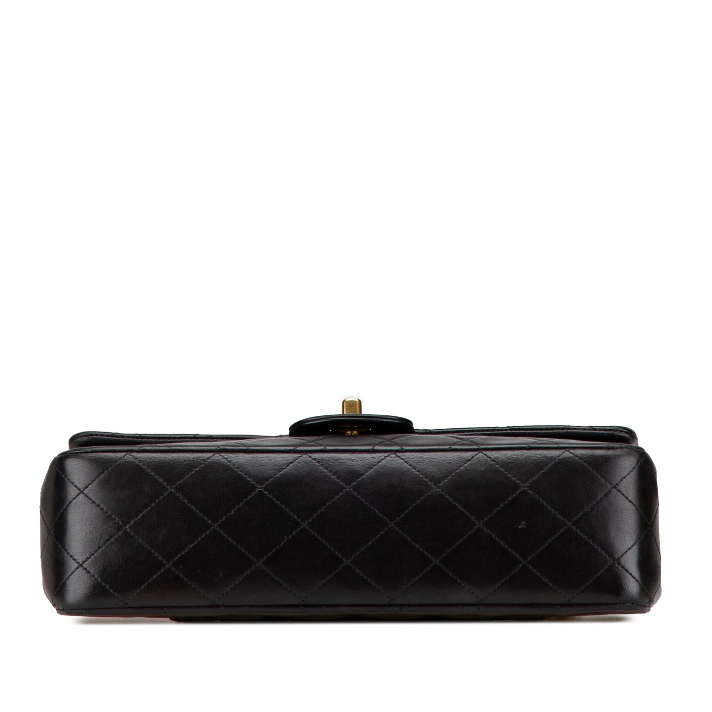 Black Chanel Medium Classic Lambskin Double Flap Shoulder Bag