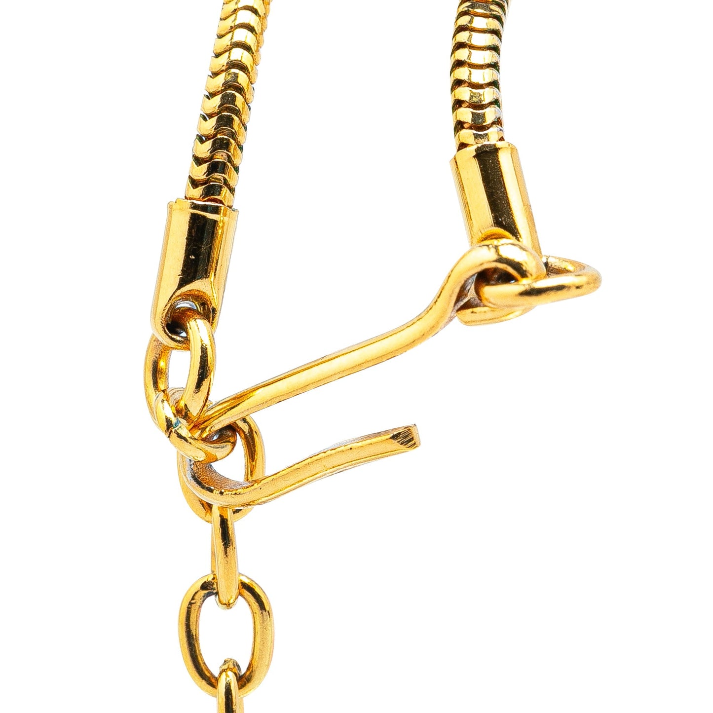 Gold Chanel Gold Plated And Resin Clover Pendant Necklace