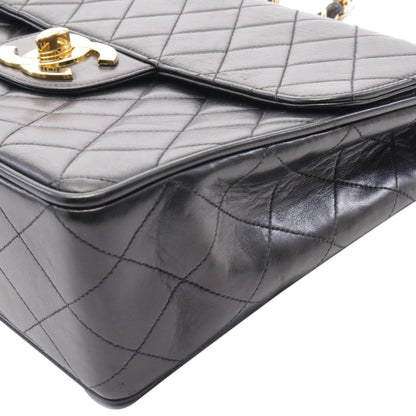 Black Chanel Jumbo XL Classic Lambskin Single Flap Shoulder Bag
