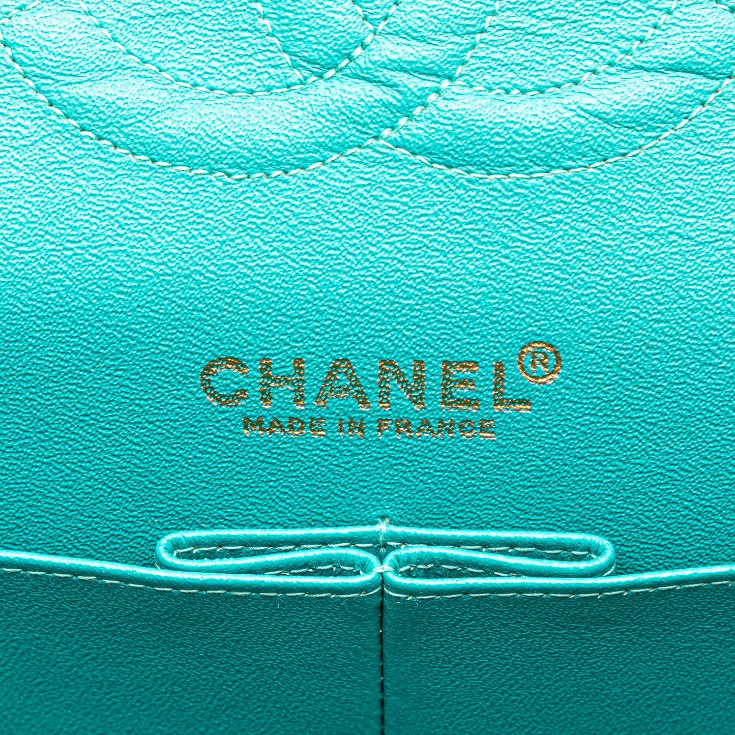 Blue Chanel Medium Classic Lambskin Double Flap Shoulder Bag