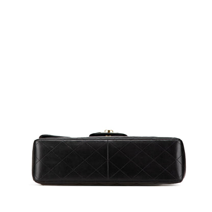 Black Chanel Jumbo XL Classic Lambskin Single Flap Shoulder Bag