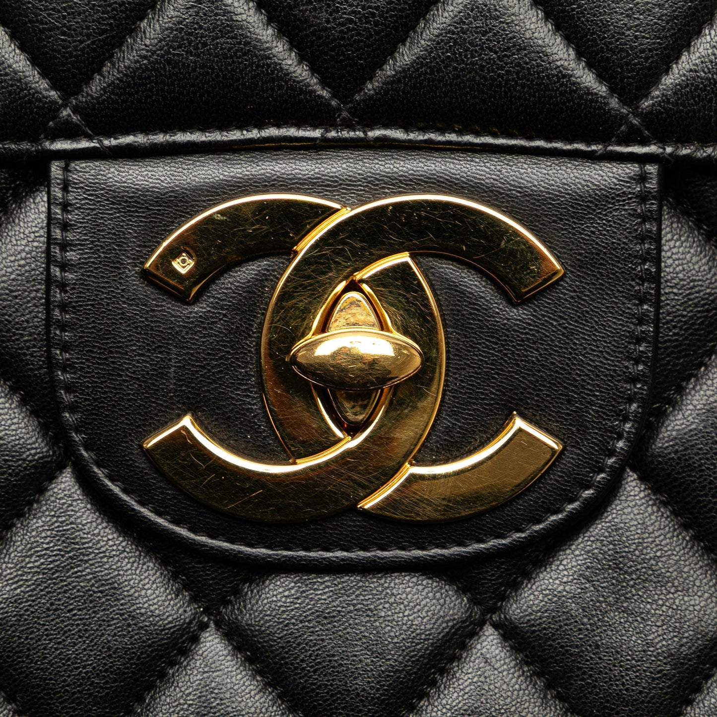 Black Chanel Jumbo XL Classic Lambskin Single Flap Shoulder Bag
