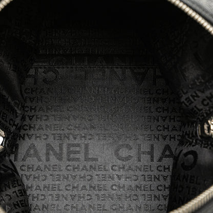 Black Chanel CC Perforated Caviar Bowler Bag