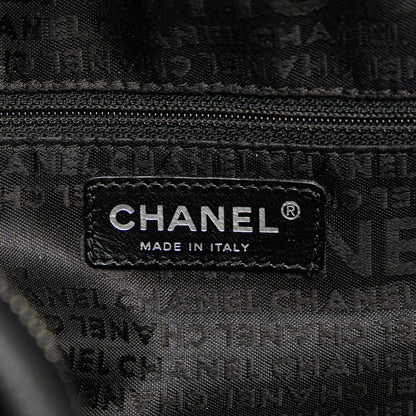 Black Chanel CC Perforated Caviar Bowler Bag